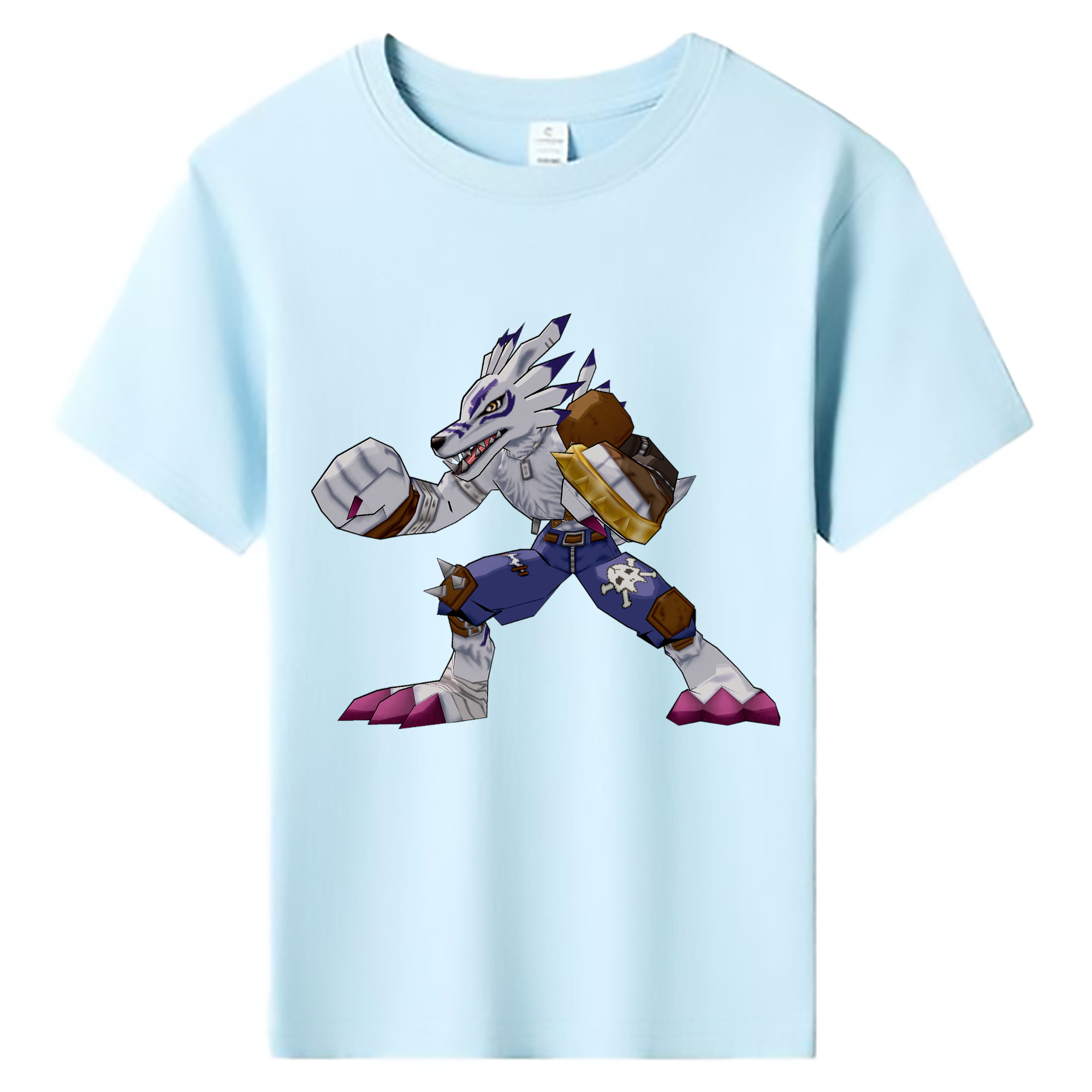 （画像用） Digimon デジタルモンスター/デジモン 綿100％キッズTシャツ（フロントプリント）